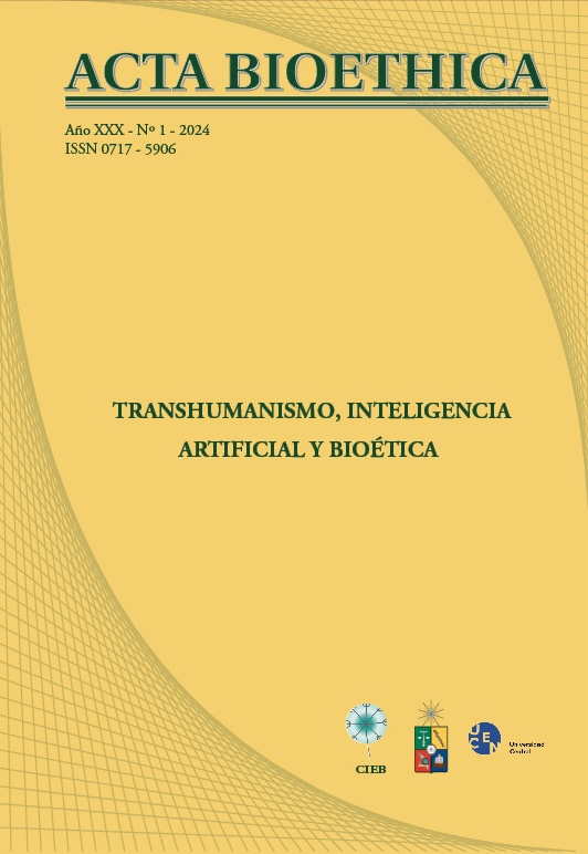 							View Vol. 30 No. 1 (2024): TRANSHUMANISMO, INTELIGENCIA ARTIFICIAL Y BIOÉTICA
						